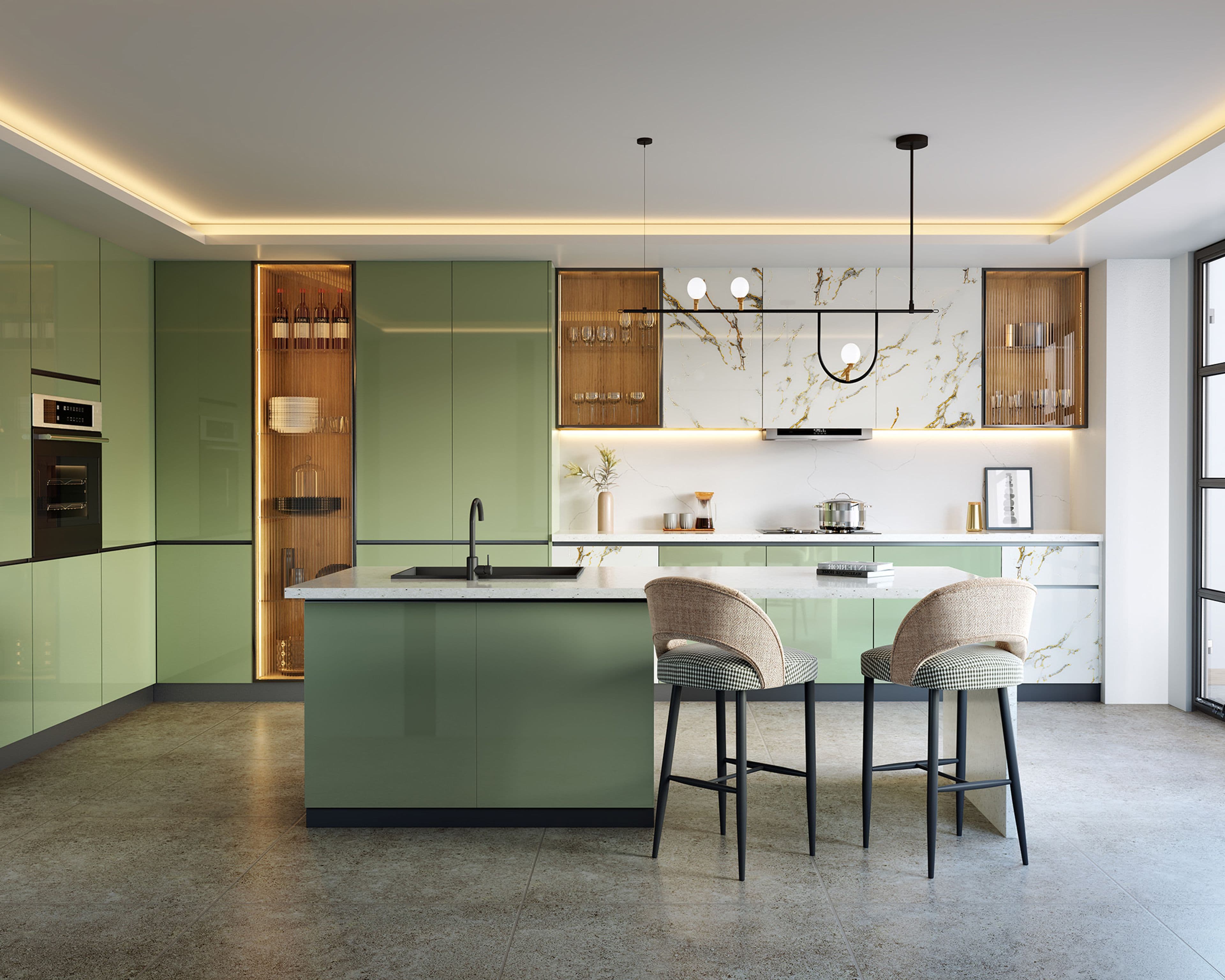 Luxury Island Kitchen - Image 2
