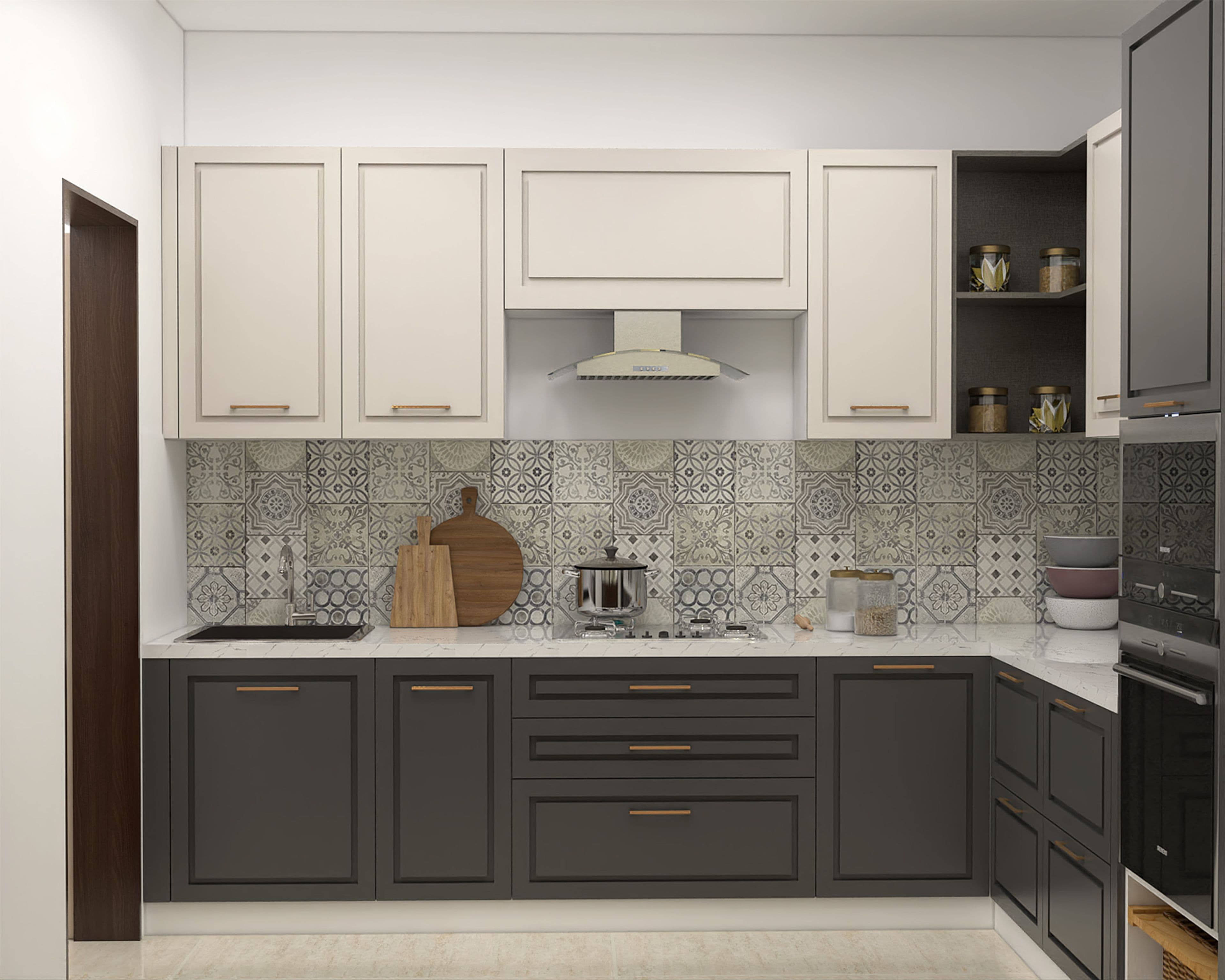Sophisticated L-Kitchen